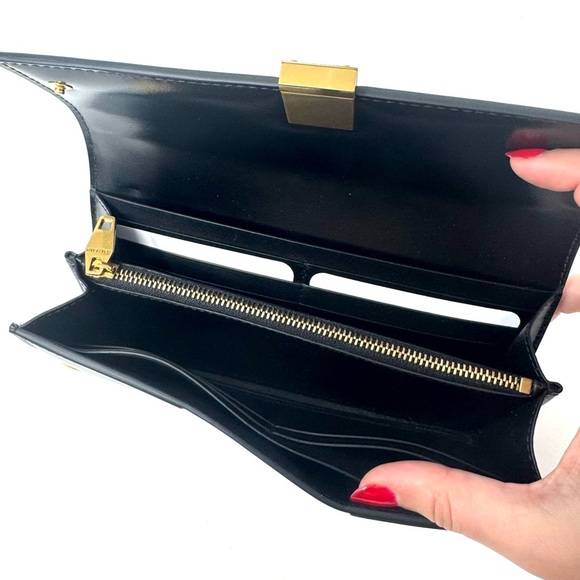 Balmain 1945 Heritage Wallet – Black & Ivory Calfskin, Logo Monogram, NWT - Picture 3 of 6